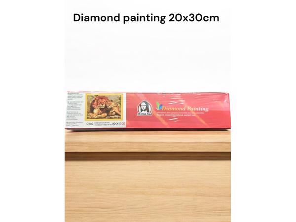 Diamond Painting set Leeuw met welpen 20x30cm