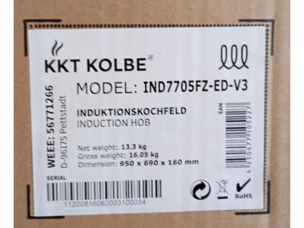 Kolbe inductie kookplaat 77cm