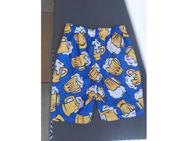 Zwembroek -zwemshort blauw met bier S