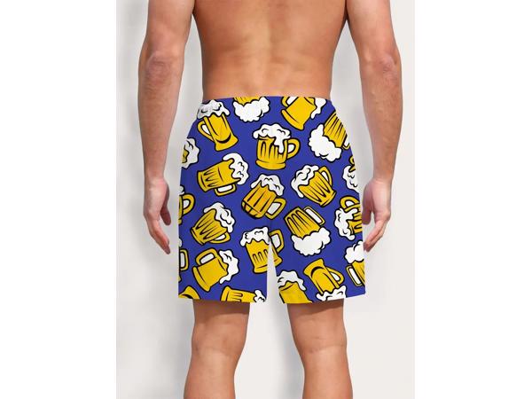Zwembroek -zwemshort blauw met bier S