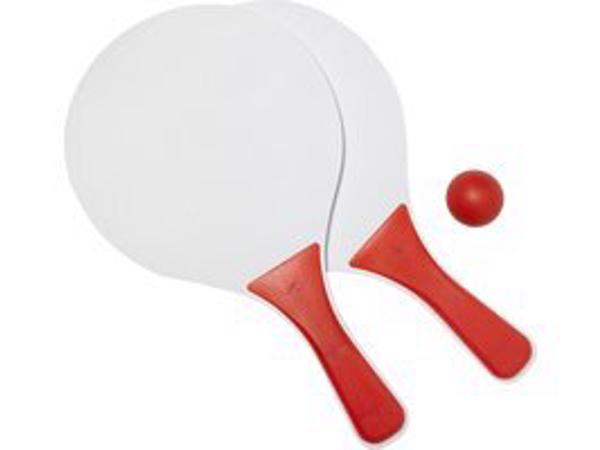 Beachball set - Hout - Rood