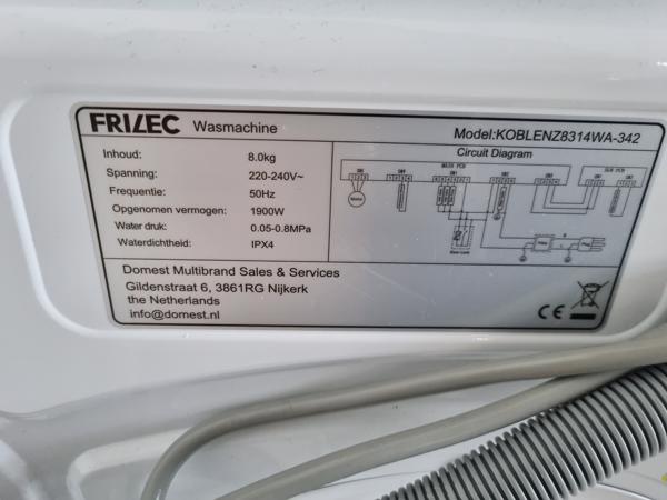 Frilec 8 kilo 1400 Toeren