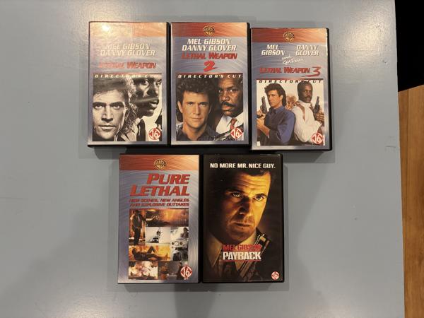 VHS Lethal weapon 1-3  pure lethal payback Mel Gibson