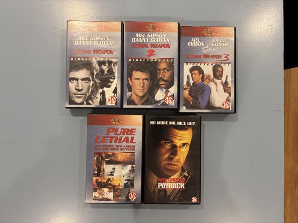 VHS Lethal weapon 1-3  pure lethal payback Mel Gibson