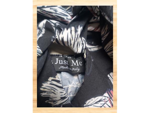 Just me 2 delige set top + wijde split broek zwart S/M 36/38