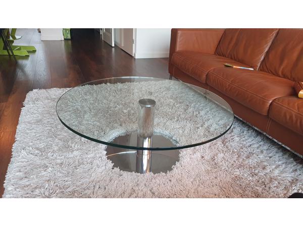 Ronde glazen salontafel