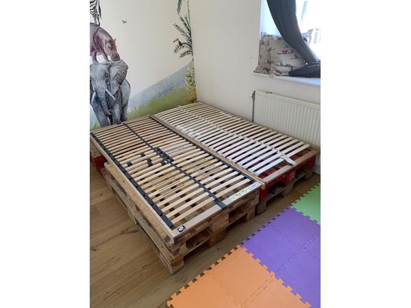 Pallets afmeting 2persoons bed (60 bij 80cm 4x) (120 bij 80cm 4x)
