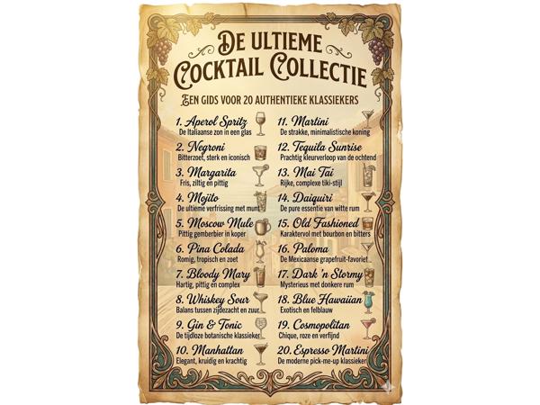 20 Vintage Cocktail Recepten pdf gids