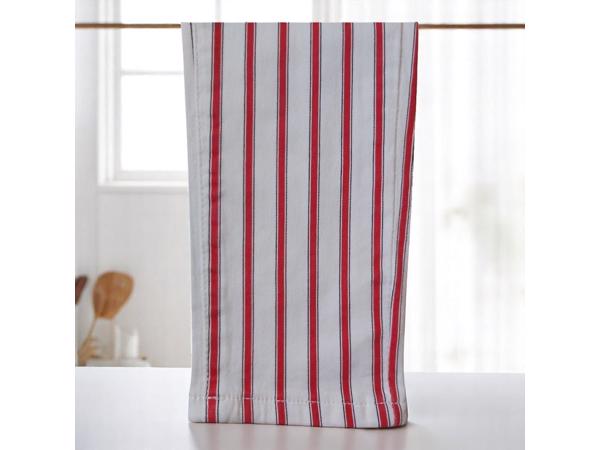 Skinny broek wit rood gestreept S