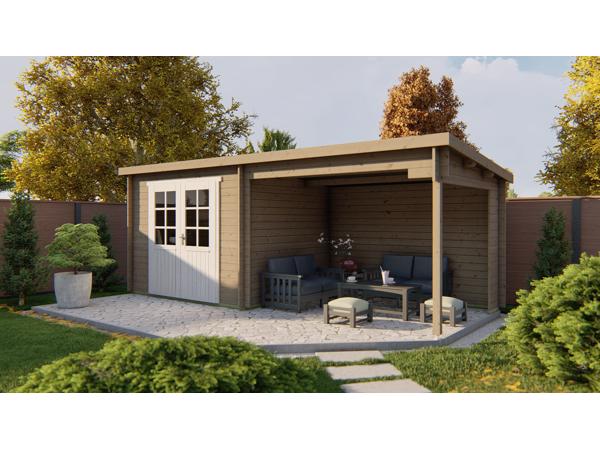 Blokhut - Tuinhuis Freddy | 28 mm | vuren onbehandeld