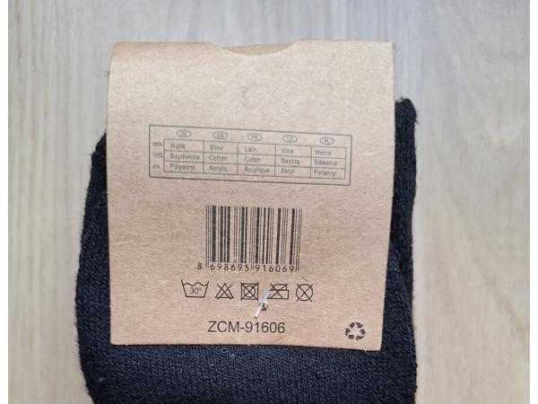 3 Paar Dunne Alpaka Wollen Sokken Maat 43-47 (Zwart)