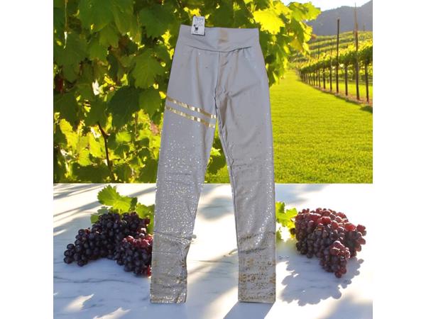 Legging grijs goud glitter S/M