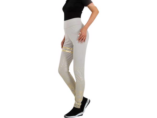Legging grijs goud glitter S/M