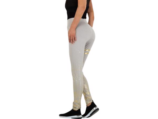Legging grijs goud glitter S/M