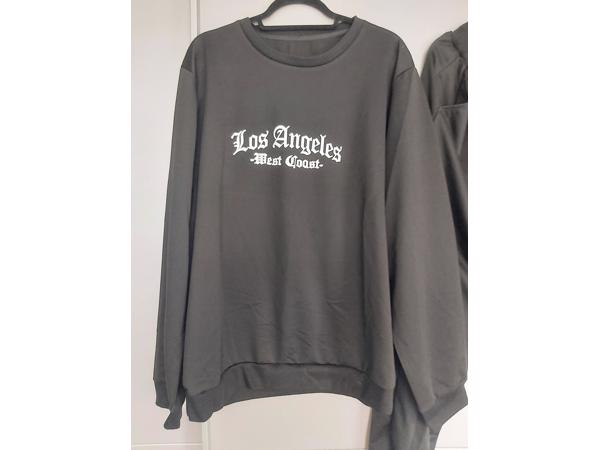 2 delige heren set Los Angeles zwart wit 3XL