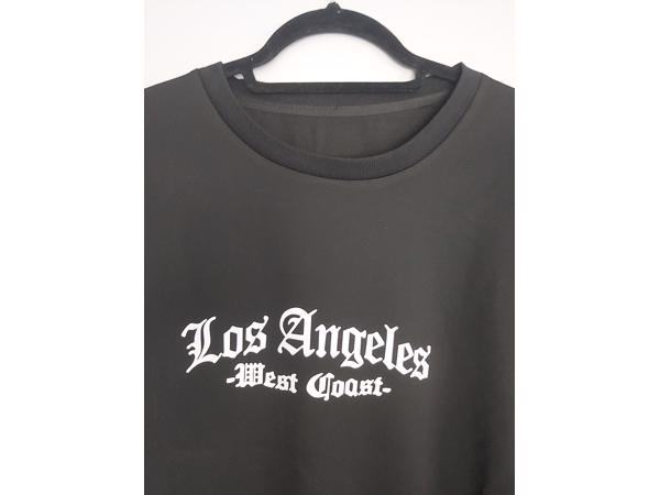 2 delige heren set Los Angeles zwart wit 3XL