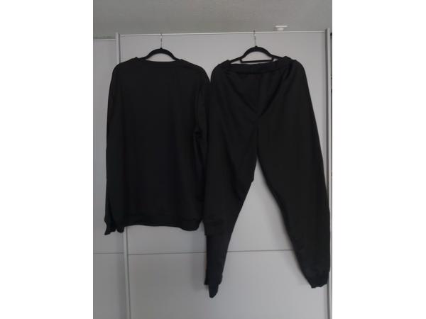 2 delige heren set Los Angeles zwart wit 3XL