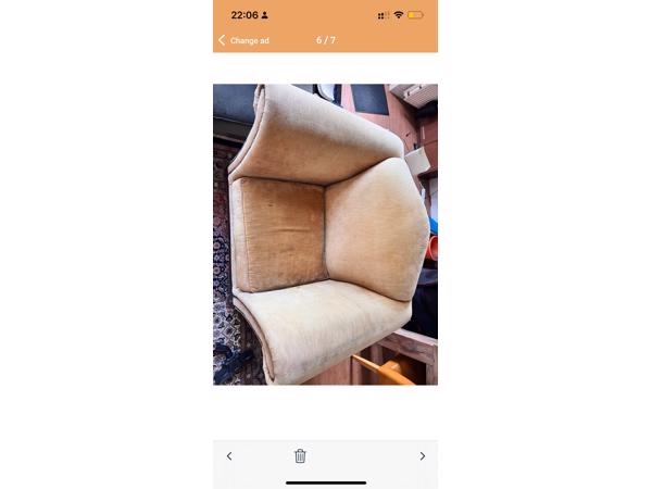 bankstoel / loveseat - mosterd geel