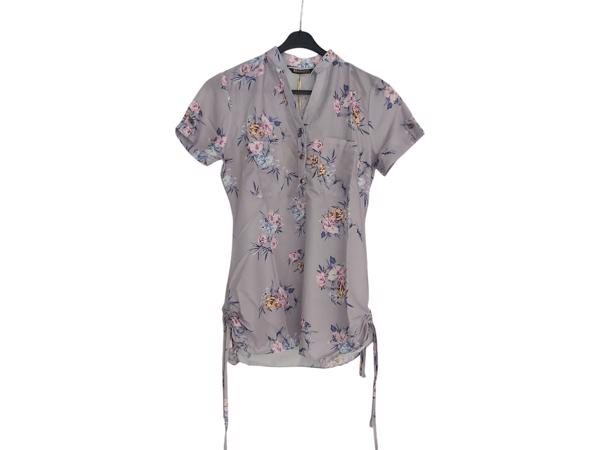 Metrofive bloemen tuniek shirt grijs S