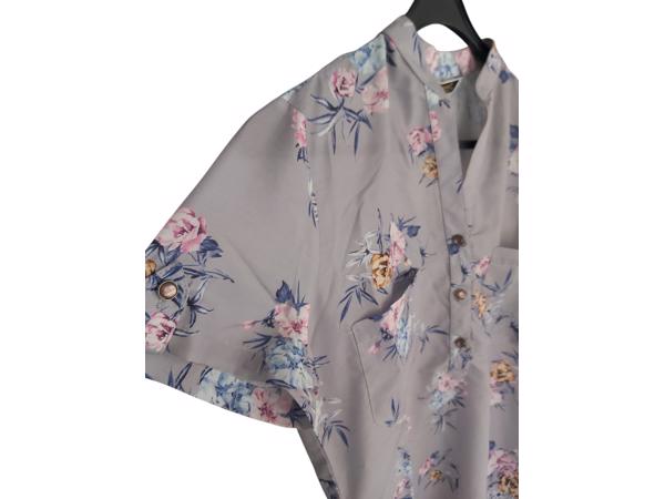 Metrofive bloemen tuniek shirt grijs S