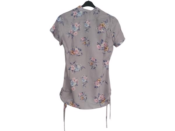 Metrofive bloemen tuniek shirt grijs S