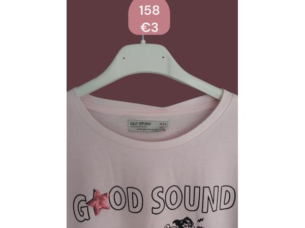 Glo-Story t-shirt good sound roze 158