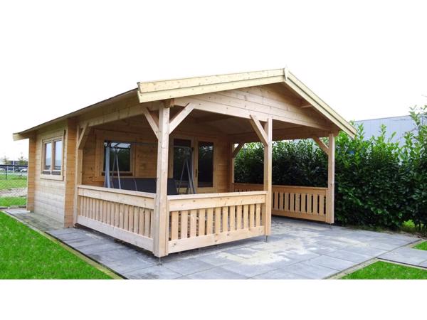 NIEUW LUXE BLOKHUT MET TERRAS 4x3+3