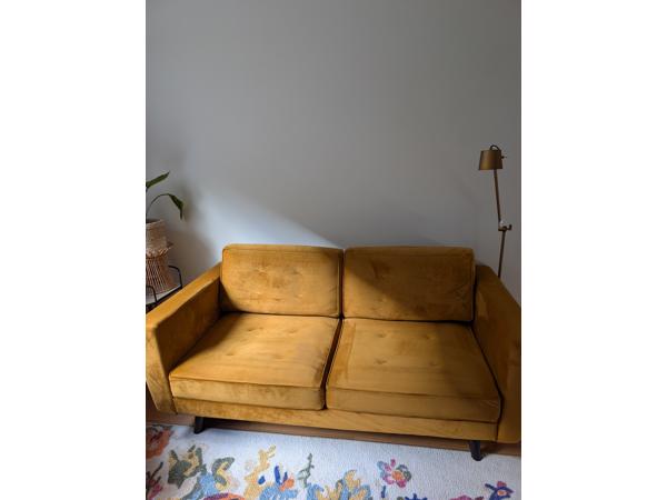 Velours Oker gele 2,5 zits