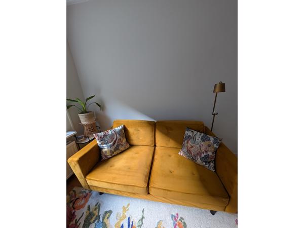 Velours Oker gele 2,5 zits