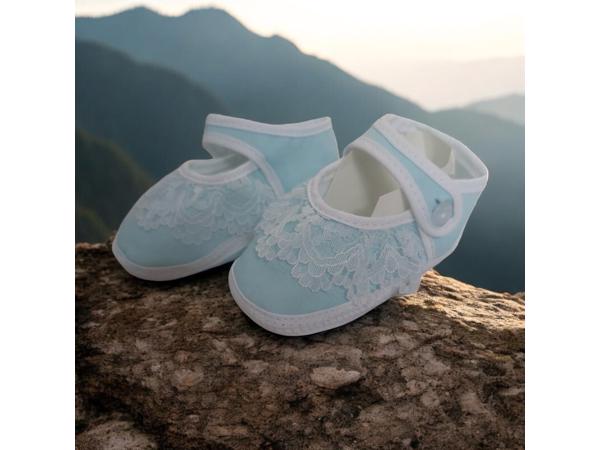 Junior Joy Babyschoenen Newborn Meisjes Lichtblauw/wit Met K