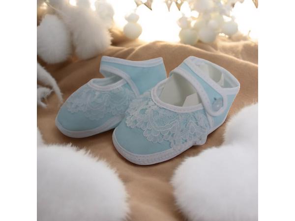 Junior Joy Babyschoenen Newborn Meisjes Lichtblauw/wit Met K