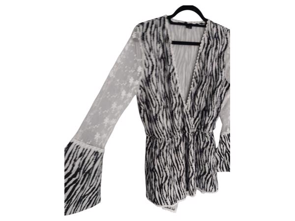 Playsuit zebra print en kant M