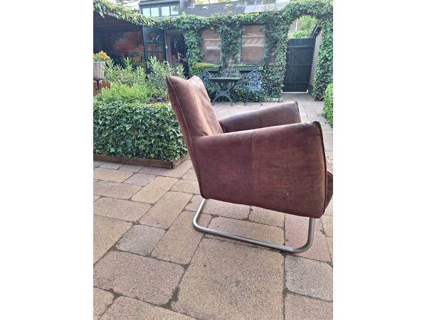 Leren stoeltjes 2 stuks