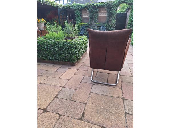 Leren stoeltjes 2 stuks