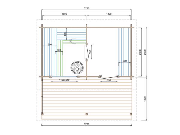 Saunahuis Jakobstad 40 mm
