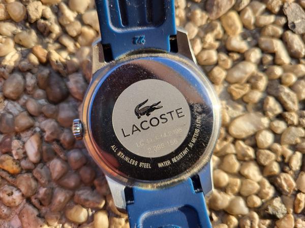 Lacoste heren quartz horloge met siliconen blauwe band