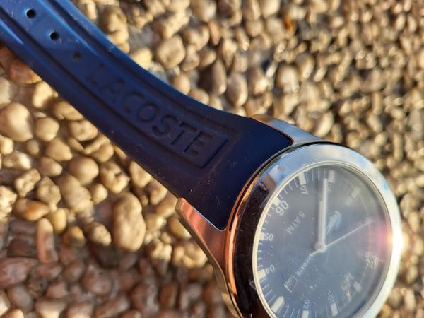 Lacoste heren quartz horloge met siliconen blauwe band