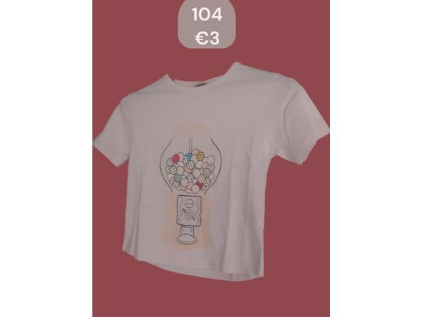 Glo-Story t-shirt snoepmachine roze 104