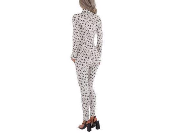 White icy - stretchy - jumpsuit - cream - voorrits L/40