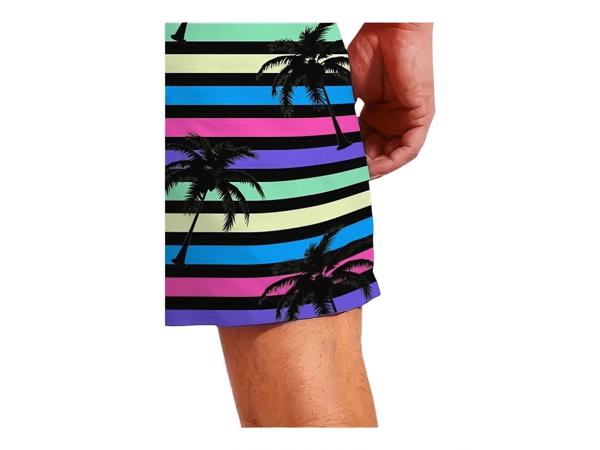 Zwembroek - short meerkleurig met palmbomen L