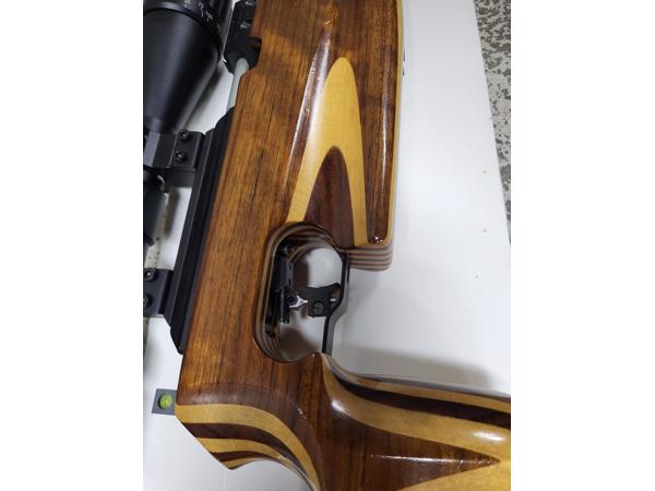 Pcp Steyr match 5.5 mm links met RWS kijker 6x40  , demper e