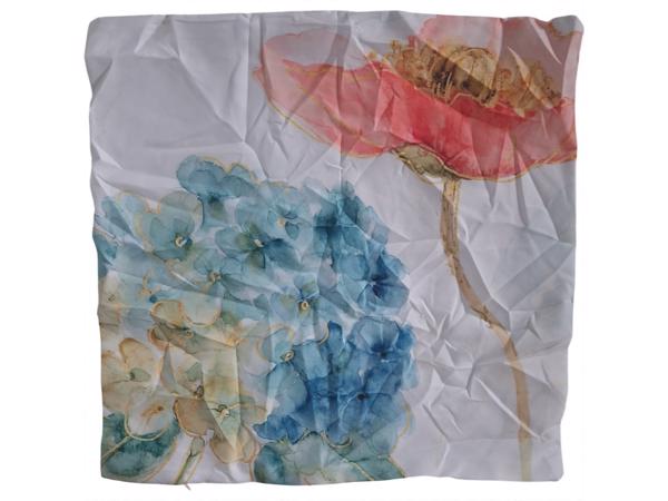 Set van 4 kussenhoezen pastel bloemen print 40x40cm