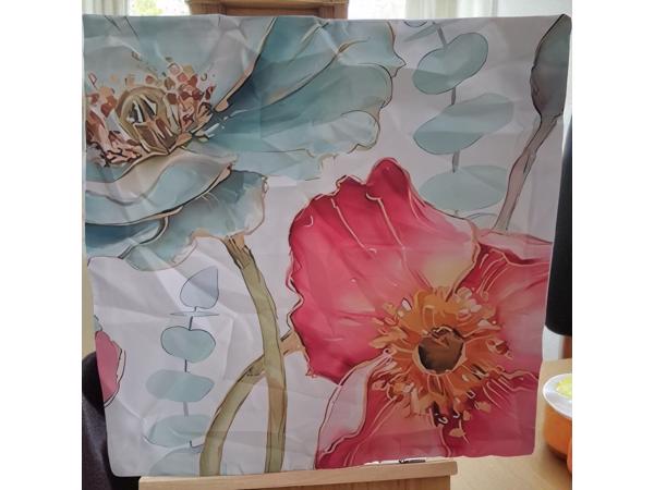Set van 4 kussenhoezen pastel bloemen print 40x40cm
