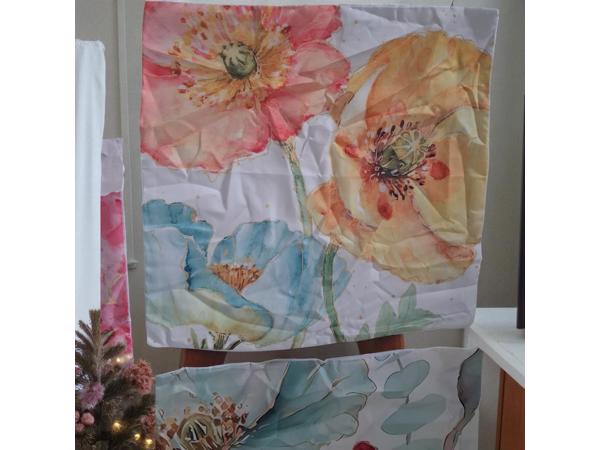 Set van 4 kussenhoezen pastel bloemen print 40x40cm