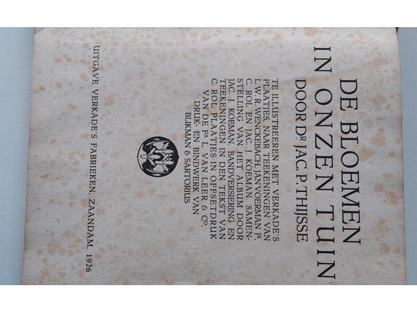 De bloemen in onze tuin, door Dr. Jac. P. Thijsse