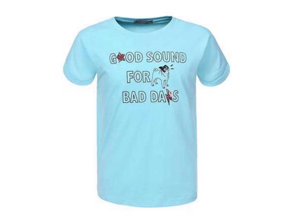 Glo-Story t-shirt good sound turquoise 158