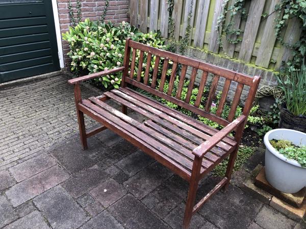 houten tuin bank