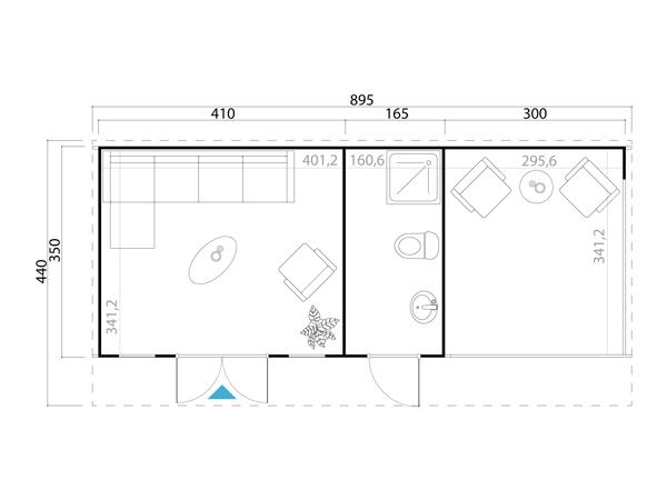 NIEUW Modern tuinhuis Sicily 2