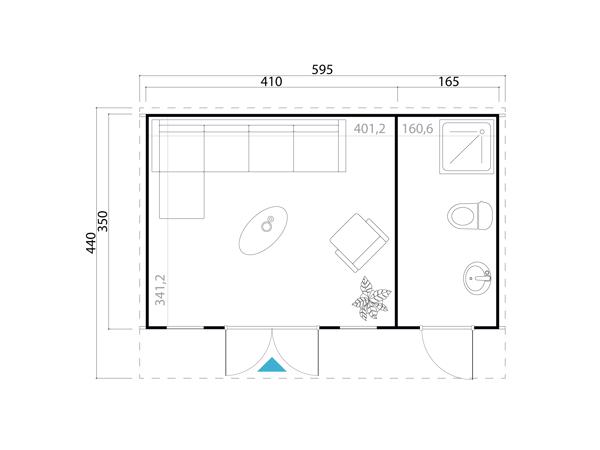 NIEUW Modern tuinhuis Sicily 2