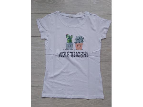 Glo-Story t-shirt wit much better together XL